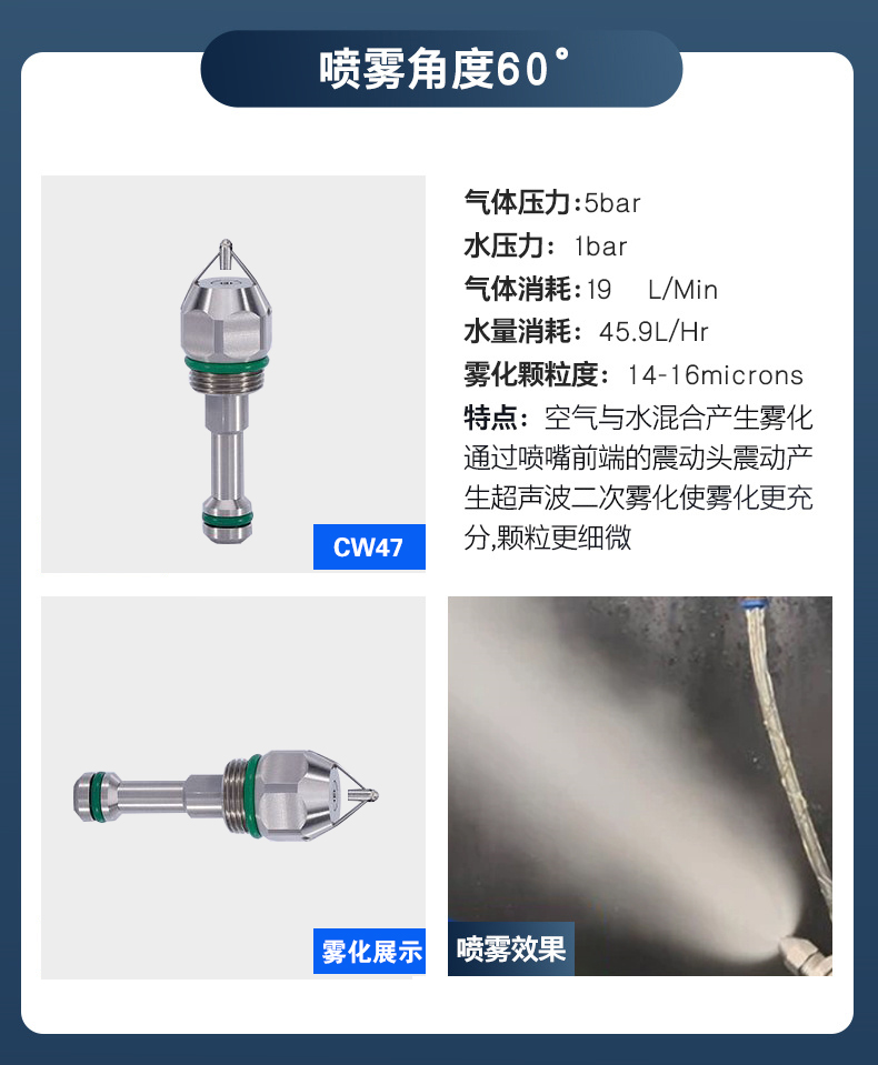 超声波雾化喷嘴参数